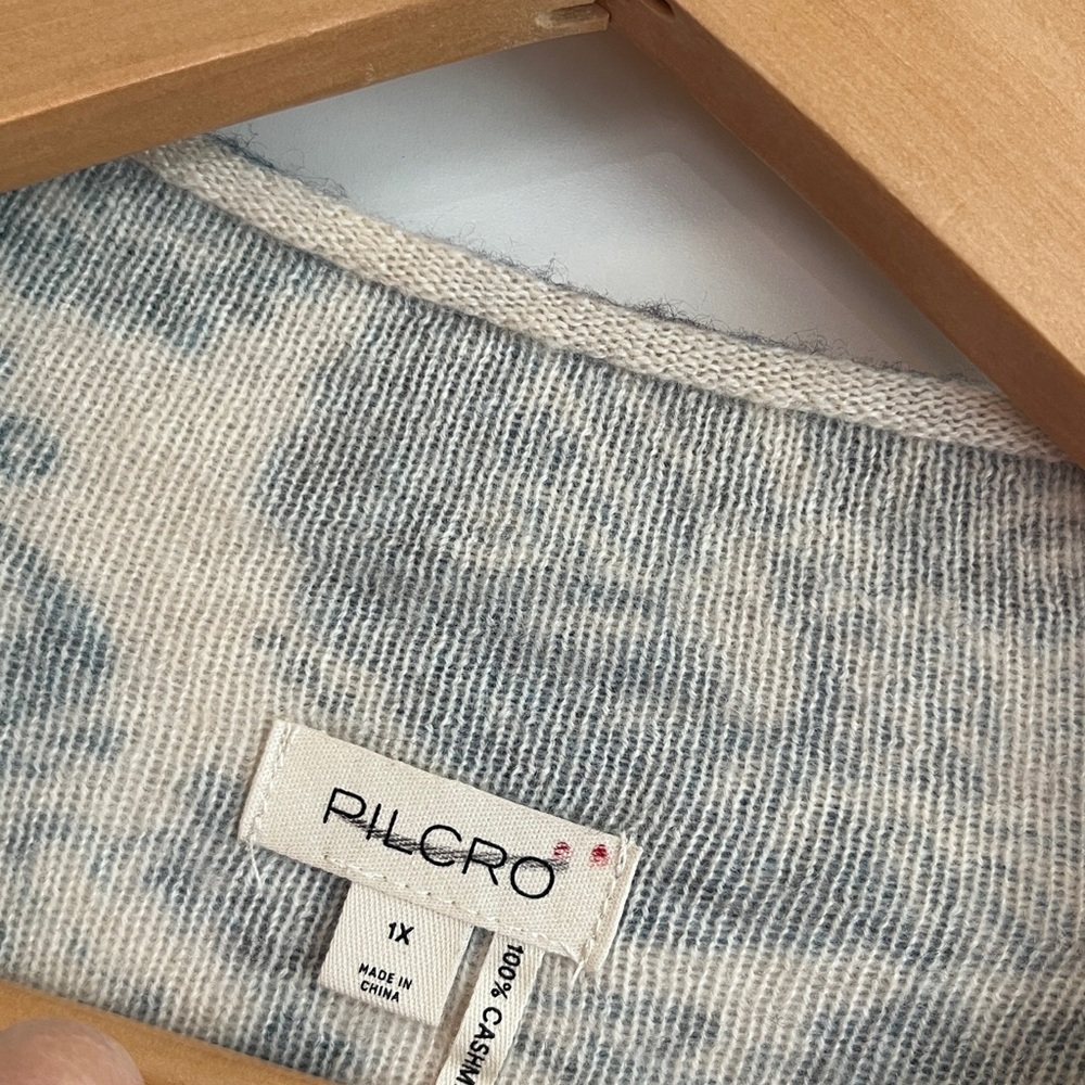 Anthropologie Pilcro Alani Cashmere Mock-Neck Sweater Indigo 1X NWOT - Picture 5 of 15